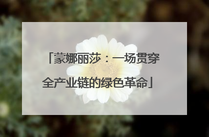 蒙娜丽莎：一场贯穿全产业链的绿色革命