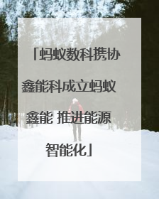 蚂蚁数科携协鑫能科成立蚂蚁鑫能 推进能源智能化