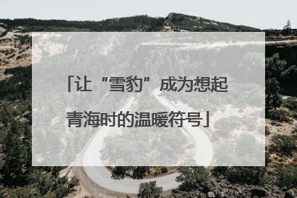 让“雪豹”成为想起青海时的温暖符号