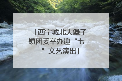 西宁城北大堡子镇团委举办迎“七一”文艺演出