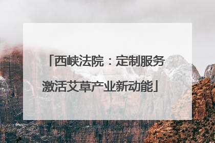 西峡法院：定制服务激活艾草产业新动能