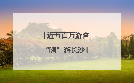 近五百万游客“嗨”游长沙