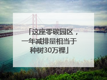 这座零碳园区，一年减排量相当于种树30万棵