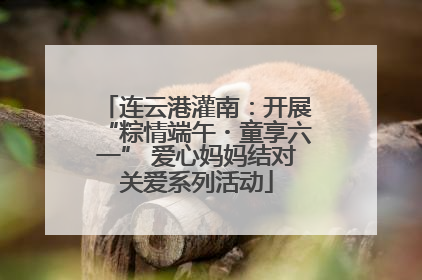 连云港灌南：开展“粽情端午・童享六一” 爱心妈妈结对关爱系列活动