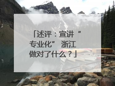 述评：宣讲“专业化” 浙江做对了什么？