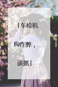 车检机构作弊，该抓