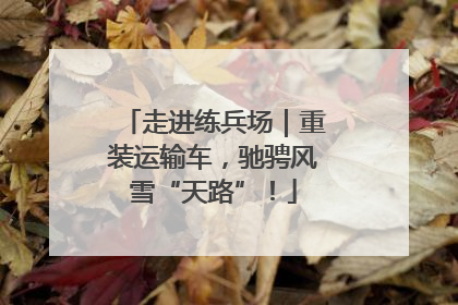 走进练兵场｜重装运输车，驰骋风雪“天路”！