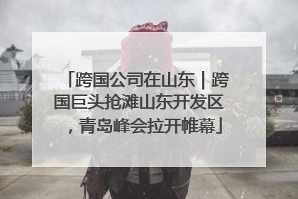 跨国公司在山东｜跨国巨头抢滩山东开发区，青岛峰会拉开帷幕