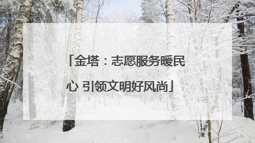 金塔：志愿服务暖民心 引领文明好风尚