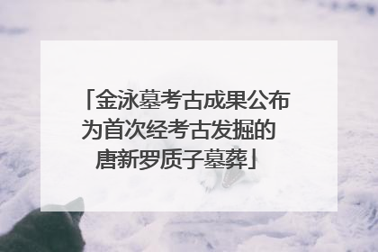 金泳墓考古成果公布 为首次经考古发掘的唐新罗质子墓葬