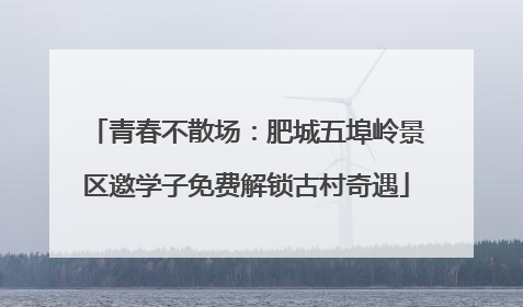 青春不散场：肥城五埠岭景区邀学子免费解锁古村奇遇