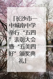长沙市一中城南中学举行“五四”表彰大会暨“五美四好”颁奖典礼