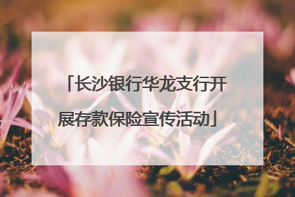 长沙银行华龙支行开展存款保险宣传活动