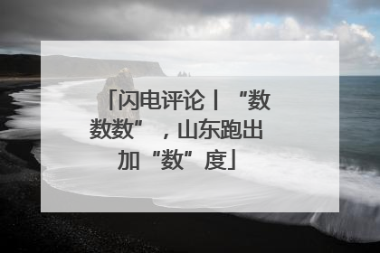 闪电评论丨“数数数”，山东跑出加“数”度