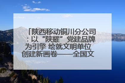 陕西移动铜川分公司：以“陕耀”党建品牌为引擎 绘就文明单位创建新画卷——全国文明单位创建纪实