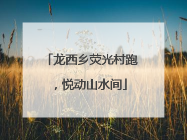 龙西乡荧光村跑，悦动山水间