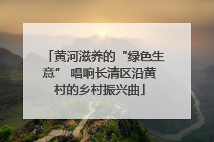 黄河滋养的“绿色生意” 唱响长清区沿黄村的乡村振兴曲