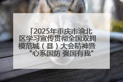 2025年重庆市渝北区学习宣传贯彻全国双拥模范城（县）大会精神暨“心系国防 强国有我”国防教育活动