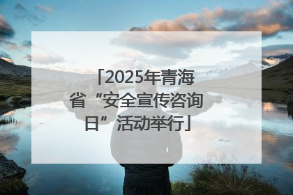 2025年青海省“安全宣传咨询日”活动举行
