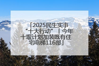 2025民生实事“十大行动”丨今年十堰计划加装既有住宅电梯116部