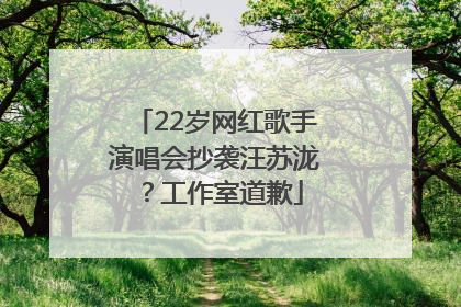 22岁网红歌手演唱会抄袭汪苏泷？工作室道歉