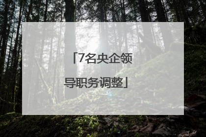 7名央企领导职务调整