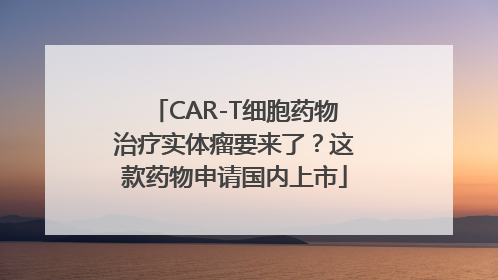 CAR-T细胞药物治疗实体瘤要来了？这款药物申请国内上市