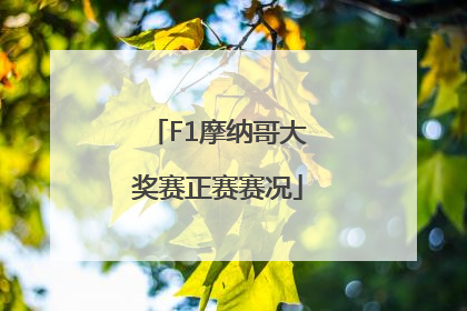 F1摩纳哥大奖赛正赛赛况
